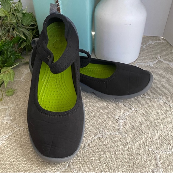 CROCS Other - Girls Ballet Style Black Crocs! Size 12